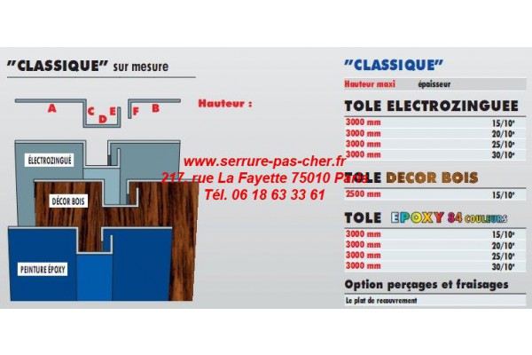plat de recouvrement